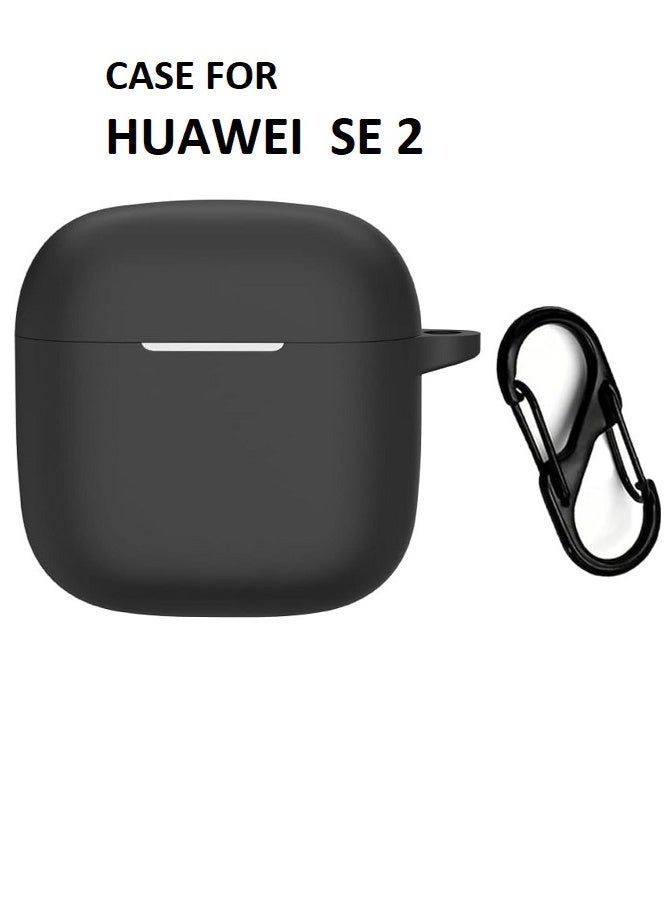 جراب حماية من السيليكون لسماعات هواوي فري بادز SE 2 مع حلقة تثبيت، جراب مقاوم للصدمات - Image 1